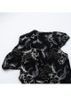 Retro Sexy Slit New Chinese Style Black Bronzing Print Gothic Style Velvet Modified Cheongsam Dress