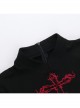 Elegant Slim Sexy Embroidered Cross Hollow Gothic Style New Chinese Style Short Sleeves Dress