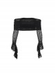 Dark Sexy Lace Splicing One Shoulder Gothic Style Versatile Long Flared Sleeve Tube Top