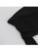 Dark Sexy Lace Splicing One Shoulder Gothic Style Versatile Long Flared Sleeve Tube Top
