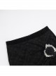 Elegant Dark Style Black Velvet Lace Splicing Romantic Three-Dimensional Rose Gothic Style Slim Skirt