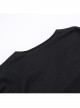 Elegant Retro Black V Neck Lace Patchwork Petal Hem Design Gothic Style Slim Fit Flared Sleeves Top