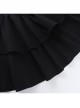 Sexy Dark Style Black Lace Splicing Bowknot Metal Cross Decoration Gothic Style Suspender Dress