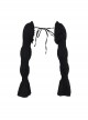 Dark Retro Style Black Ruffled Edge Embellished Gothic Style Bubble Long Sleeves Shawl