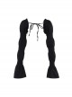 Dark Retro Style Black Ruffled Edge Embellished Gothic Style Bubble Long Sleeves Shawl