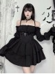 Dark Retro Style Black Ruffled Edge Embellished Gothic Style Bubble Long Sleeves Shawl