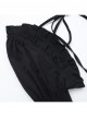 Dark Retro Style Black Ruffled Edge Embellished Gothic Style Bubble Long Sleeves Shawl