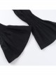 Dark Retro Style Black Ruffled Edge Embellished Gothic Style Bubble Long Sleeves Shawl