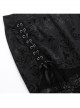 Sexy Elegant Black Hollow Lace Splicing Exquisite Dark Pattern Gothic Style Slim Skirt
