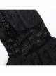 Sexy Elegant Black Hollow Lace Splicing Exquisite Dark Pattern Gothic Style Slim Skirt