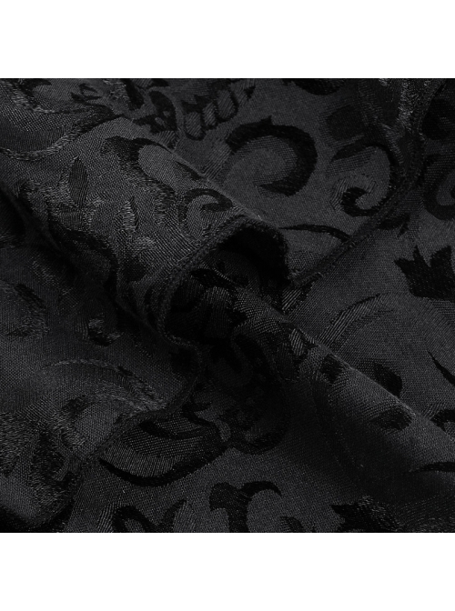 Sexy Elegant Black Hollow Lace Splicing Exquisite Dark Pattern Gothic Style Slim Skirt