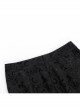 Sexy Elegant Black Hollow Lace Splicing Exquisite Dark Pattern Gothic Style Slim Skirt