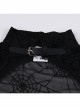 Sexy Slightly Transparent Black High Collar Spider Web Mesh Gothic Style Flared Long Sleeves Shawl