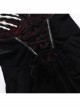 Sexy Elegant Black Spider Web Mesh Splicing Skull Rose Decoration Gothic Style Slim Suspender Dress