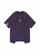 Dust Purple Cotton Old Texture Cyberpunk Street Loose Washed Double Shoulder Armor Short Sleeves T-shirt