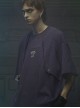 Dust Purple Cotton Old Texture Cyberpunk Street Loose Washed Double Shoulder Armor Short Sleeves T-shirt