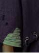 Dust Purple Cotton Old Texture Cyberpunk Street Loose Washed Double Shoulder Armor Short Sleeves T-shirt