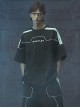 Deep Space Black Front Abdomen Zipper Pocket Street Loose Sports Style Jersey Cyberpunk Short Sleeves T-shirt