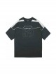 Deep Space Black Front Abdomen Zipper Pocket Street Loose Sports Style Jersey Cyberpunk Short Sleeves T-shirt