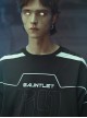 Deep Space Black Front Abdomen Zipper Pocket Street Loose Sports Style Jersey Cyberpunk Short Sleeves T-shirt