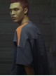 Street Sports Style Front Abdomen Zipper Pocket Shoulder Color Matching Loose Jersey Cyberpunk Short Sleeves T-shirt