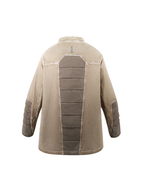 Autumn Space Collar Back Reflective Logo Three-Dimensional Tailoring Slim Fit Dyed Washed Cyberpunk Long Sleeves T-shirt