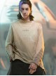 Autumn Space Collar Back Reflective Logo Three-Dimensional Tailoring Slim Fit Dyed Washed Cyberpunk Long Sleeves T-shirt