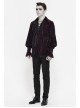 Chest Lace Lace-Up Flower Spikes Lantern Long Sleeve Pleated Velvet Black Red Gothic Shirt