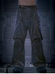 Dark Blue Gold Velvet Street Washed Cotton Loose Wide-Leg Pants Thickened Flocking Cyberpunk Denim Trousers