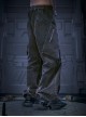 Dark Blue Gold Velvet Street Washed Cotton Loose Wide-Leg Pants Thickened Flocking Cyberpunk Denim Trousers