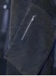 Dark Blue Gold Velvet Street Washed Cotton Loose Wide-Leg Pants Thickened Flocking Cyberpunk Denim Trousers