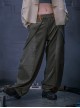 New Chinese Style High Street Loose Three-Dimensional Cut Casual Commuting Cyberpunk Mid-High Waist Trousers