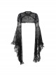 Sexy Retro Black Dark Witch Style Exquisite Lace Gothic Style Long Trumpet Sleeves Shawl