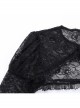 Sexy Retro Black Dark Witch Style Exquisite Lace Gothic Style Long Trumpet Sleeves Shawl