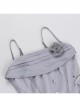 Sexy Elegant Silver Lace Splicing Exquisite Jacquard Dark Pattern Gothic Style Slim Camisole Vest