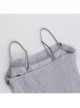 Sexy Elegant Silver Lace Splicing Exquisite Jacquard Dark Pattern Gothic Style Slim Camisole Vest