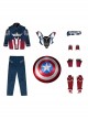 Movie Captain America Brave New World Falcon Captain America Version Battle Halloween Cosplay Costume Set Without Shoes