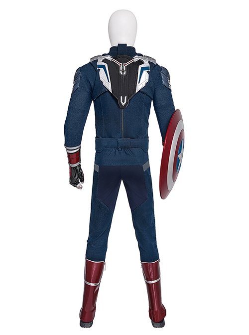 Movie Captain America Brave New World Falcon Captain America Version Battle Halloween Cosplay Costume Set Without Shoes