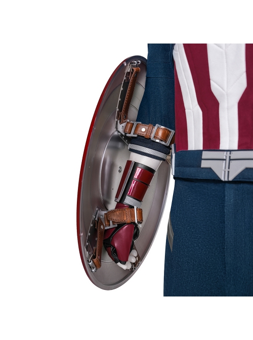 Movie Captain America Brave New World Falcon Captain America Version Battle Halloween Cosplay Costume Set Without Shoes