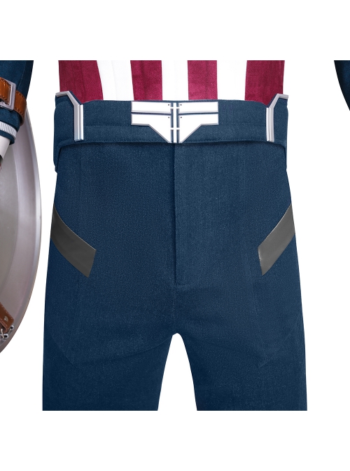 Movie Captain America Brave New World Falcon Captain America Version Battle Halloween Cosplay Costume Set Without Shoes