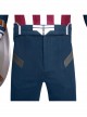 Movie Captain America Brave New World Falcon Captain America Version Battle Halloween Cosplay Costume Set Without Shoes