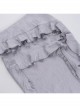 Sexy Elegant Silver Exquisite Jacquard Dark Pattern Gothic Style Irregular Hem Daily Versatile Skirt