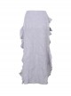 Sexy Elegant Silver Exquisite Jacquard Dark Pattern Gothic Style Irregular Hem Daily Versatile Skirt