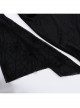 Elegant Sexy Black Velvet Slit Spider Web Lace Splicing Gothic Style Long Trumpet Sleeves Dress