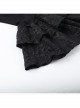 Dark Elegant Black Lace Splicing Cross Straps Gothic Style Sexy Suspender Sleeveless Dress