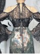 Retro Gorgeous Black Sexy Off Shoulder Lace Splicing Gothic Style Slim Long Sleeves Shawl
