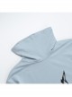 Daily Cool Blue Turtleneck Spider Graffiti Leather Button Decoration Punk Style Versatile T Shirt