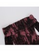 Sexy Dark Style Personality Tie Dye One Shoulder Side Slit Gothic Style Slim Long Sleeves Dress