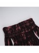 Sexy Dark Style Personality Tie Dye One Shoulder Side Slit Gothic Style Slim Long Sleeves Dress