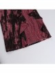 Sexy Dark Style Personality Tie Dye One Shoulder Side Slit Gothic Style Slim Long Sleeves Dress